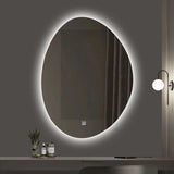Lumora Irregular-Shaped LED Bathroom Mirror – Touchscreen Control & Smart Lighting