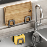 GripSteel – Stainless Steel Sponge Holder & Self-Adhesive Wall Organizer for Kitchen & Bathroom