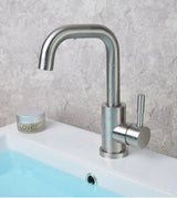 Contemporary Black Nickel Stainless Steel Bathroom Faucet with 360 Degree Swivel Spout and Single Lever Control