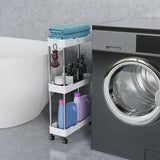SlimSlide SpaceSaver 4-Tier Rolling Storage Cart – Ultra-Slim Mobile Organizer for Bathroom, Kitchen & Small Spaces