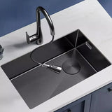 NanoGuard Large Single-Bowl Stainless Steel Kitchen Sink – Rectangular Undermount with Honeycomb Finish