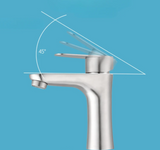 Premium Stainless Steel Bathroom Sink Mixer Tap with Hot and Cold Water Control