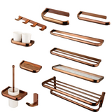 Aurielle Luxury Rose Gold Bathroom Hardware Set – 5-Piece Wall-Mounted Solid Brass Accessory Collection