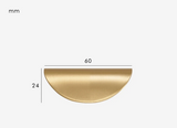 HeritageCurve Brass Cabinet Pull – Antique Shell-Design Drawer & Cabinet Handle (2.52” Center-to-Center)
