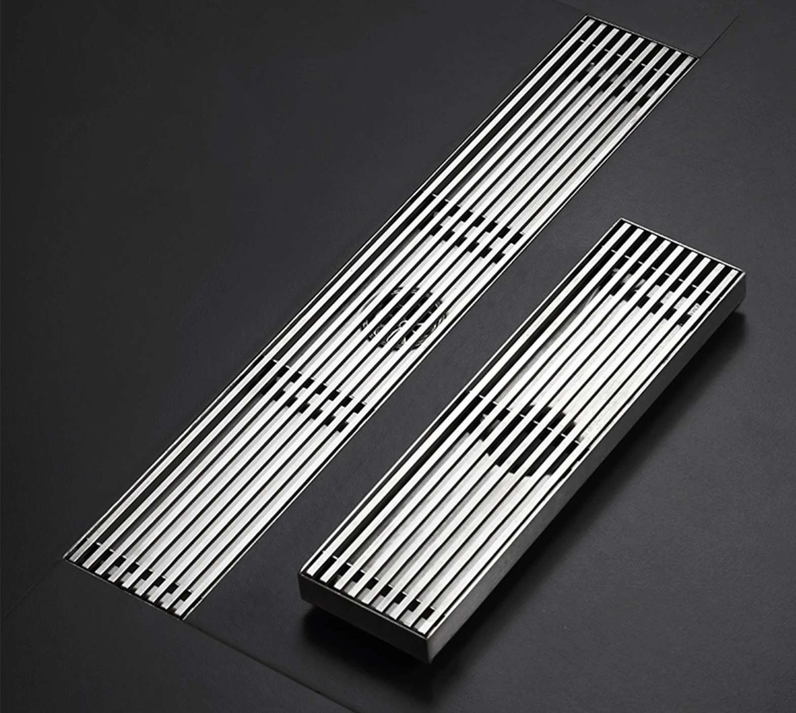 ProDrain Stainless Steel Floor Drain – 8-inch Odor-Free Shower Drain with Removable Filter (20–50 cm Length)