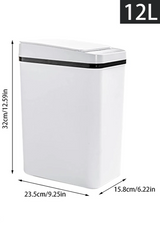 SmartBin Touchless Trash Can 12L – Automatic Sensor Waste Bin for Bathroom, Kitchen & Office