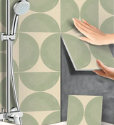 NordicTyle 12-Piece Scandinavian Floor & Wall Sticker Set – Thick PVC Tiles with Strong Adhesion for Modern Home Decor