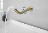Wall-Mounted Sink Spout in Solid Brass – Modern Replacement Outlet in Multiple Length Options