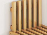 Ultra-Narrow Folding Wall Bench – Drill-Free Solid Bamboo Entryway Stool | Space-Saving Nordic Design