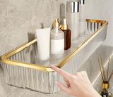 ClearSpace Acrylic Corner Shelf – Drill-Free Wall Organizer for Bathroom, Makeup & Shampoo