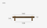 Nurlin Solid Brass T-Bar Handle – Art Deco Retro Furniture Pull, Antique Industrial Style