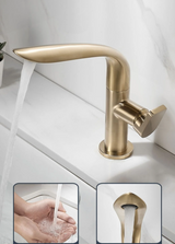 AquaLux GlideFlow Swivel Bathroom Faucet – Premium Solid Brass Vanity Sink Mixer with 360° Rotating Spout