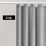 AquaWafel LuxeWaffle Waterproof Shower Curtain – Extra Thick Waffle Texture, Mold-Resistant, Single Color for Spa-Style Bathrooms