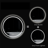 Luvodi Round Smart LED Bathroom Mirror – Touchscreen, Anti-Fog & Adjustable Lighting (24-Inch)