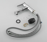 Pull-Out Bathroom Sink Faucet with Oral Rinse Function and Hot Cold Mixer