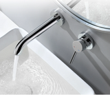 Concealed Wall-Mounted Brass Bathroom Sink Faucet with Hot and Cold Mixer