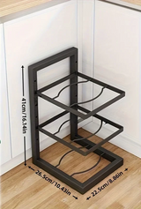 FlexiRack Pro – Adjustable Pot & Pan Organizer Rack in Stainless Steel
