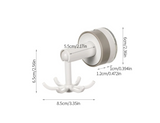 FlexiClaw 6-Arm Rotating Hook – Multifunctional Suction Cup Holder, No Drilling Required