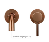 Elegant Wall-Mounted Rose Gold Brass Bathroom Faucet with Concealed Design