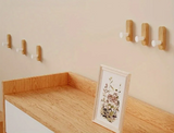 NordicWood Wall Hooks – Walnut Wood, Self-Adhesive & Multifunctional (2 or 5 Pieces)