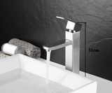 Matte Black Bathroom Sink Faucet with Single Handle Hot and Cold Mixer