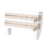 MultiFix 4-in-1 Kitchen Roll Holder – Wall Organizer with Foil Cutter & Bottle Rack