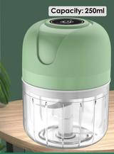 PowerChop Mini USB Electric Food Chopper – Cordless Garlic & Veggie Mincer (3.4 oz / 8.5 oz)