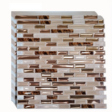 Golden Mosaic Luxe – Peel & Stick Wall Tiles | Elegant Gold 3D Mosaic, Waterproof