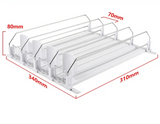 CoolSlide Automatic Beverage Organizer – Adjustable Can Storage for Fridge & Kitchen