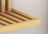 Ultra-Narrow Folding Wall Bench – Drill-Free Solid Bamboo Entryway Stool | Space-Saving Nordic Design