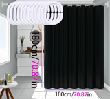 AquaShield NoirGuard Waterproof Shower Curtain – Premium Black PEVA Mold-Resistant Bathroom Liner