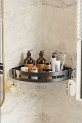 AquaGrip No-Drill Shower Organizer Set – Waterproof Adhesive Bathroom Shelf System (1, 2 or 3 Pack) – Heavy-Duty Wall Storage for Shampoo, Soap & Essentials