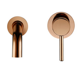 Elegant Wall-Mounted Rose Gold Brass Bathroom Faucet with Concealed Design