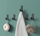 FlexiGrip 6-Pack Self-Adhesive J-Hooks – Strong Waterproof Hooks for Bathroom, Kitchen & Home