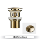 LuxDrain Pop-Up Drain Stopper – Stylish Bathroom Sink Stopper in Black & Gold