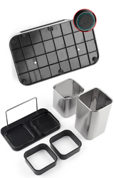ChefPro – Luxury Stainless Steel Universal Knife Block with Antibacterial Protection