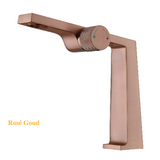 AurumFlow Luxe Rosé Gold Single-Handle Bathroom Faucet – Designer Warm & Cold Mixer