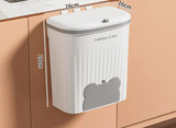 EcoBin Kitchen & Bathroom Wall Trash Can – 8.5L / 12L with Lid – Space-Saving Bin for Cabinets, Under-Sink & Compost