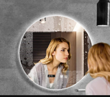 LumiCircle SmartGlow LED Bathroom Mirror – Round Anti-Fog Lighted Vanity Mirror with Adjustable Lighting (16” / 20” / 24”)