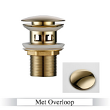 LuxDrain Pop-Up Drain Stopper – Stylish Bathroom Sink Stopper in Black & Gold