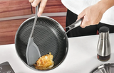 ChefMaster – Stainless Steel Nonstick Frying Pan with Honeycomb Surface & Glass Lid