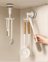 FlexiClaw 6-Arm Rotating Hook – Multifunctional Suction Cup Holder, No Drilling Required