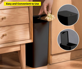 EcoPress 2.6 Gallon Bathroom Trash Can – Compact & Hygienic with Push Lid