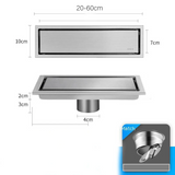 LuxDrain Invisible Gold Shower Floor Drain – 5.5-Inch 304 Stainless Steel Tile-In Drain with Odor Trap