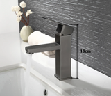 Matte Black Bathroom Sink Faucet with Single Handle Hot and Cold Mixer
