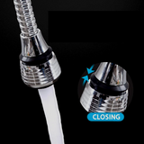AquaFlex Steel – Stainless Steel Faucet Extension with 360° Rotation & Water-Saving Function