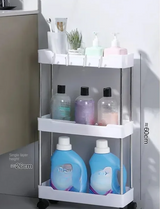 SlimSlide SpaceSaver 4-Tier Rolling Storage Cart – Ultra-Slim Mobile Organizer for Bathroom, Kitchen & Small Spaces