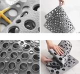 AquaGuard Square Non-Slip Shower Mat – Suction Cups, Quick-Drain, Massage & Safety for Bathroom and Shower