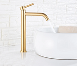 Modern Bathroom Sink Faucet in Black or Gold Finish – Single Handle Basin Mixer for Hot and Cold Water