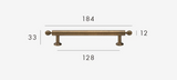 BrassElegance Solid Brass Antique T-Bar Cabinet Handle – Vintage American Furniture Pull
